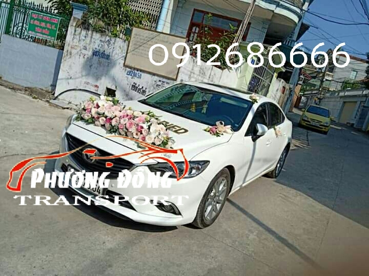 cho thuê xe cưới mazda 6 màu trắng giá siêu hấp dẫn tại quận đống đa hà nội - hotline 0912686666